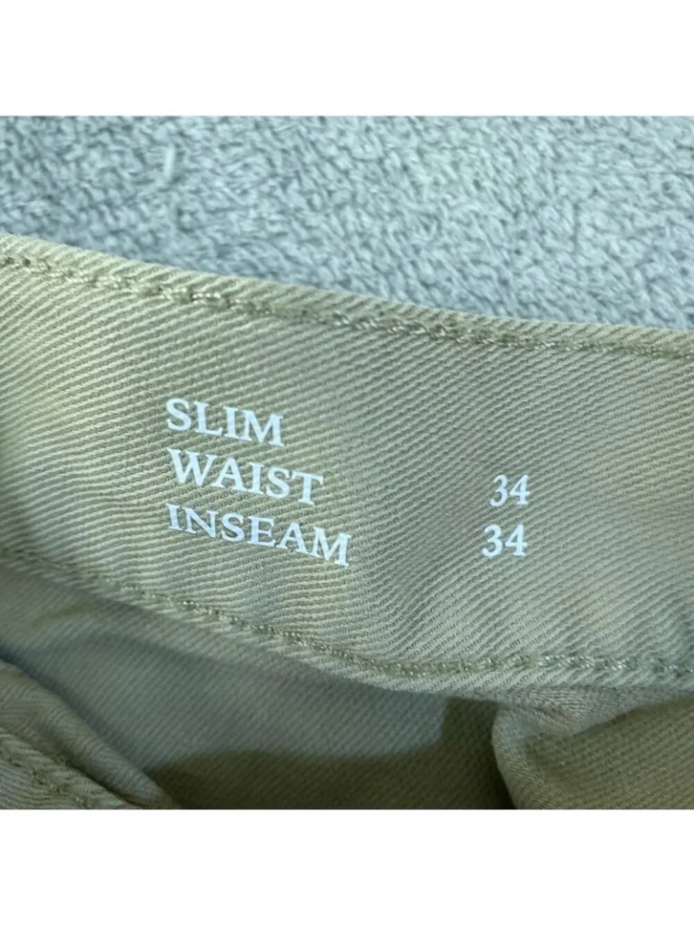 NWOT Banana Republic Men's 34x34 Slim Fit Tan Chino Pants Cotton Blend
